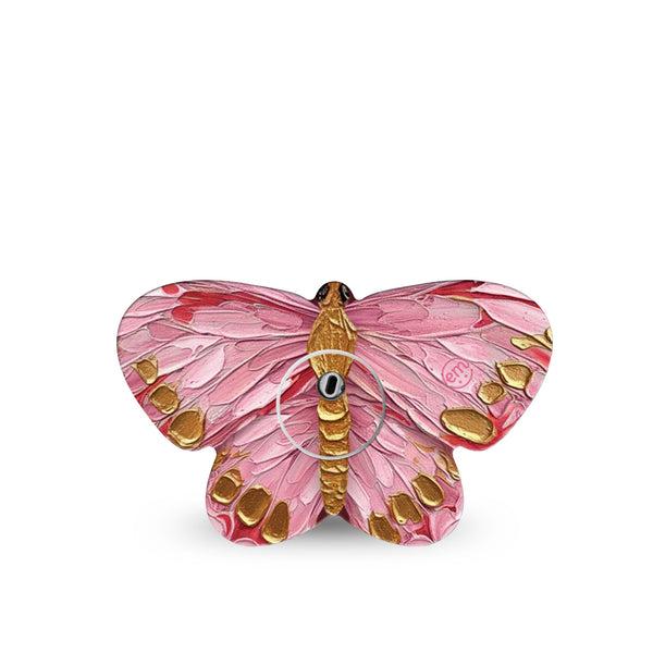 ExpressionMed Pink Paint Butterfly Freestyle Libre 3 and Libre 3 Plus Butterfly, Single Tape and Sticker pink butterfly pattern Waterproof Adhesive Tape for CGM