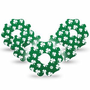 ExpressionMed Green Glam Infusion Set Flower 5-Pack Festive Green Sparkels Overlay Patch CGM Design