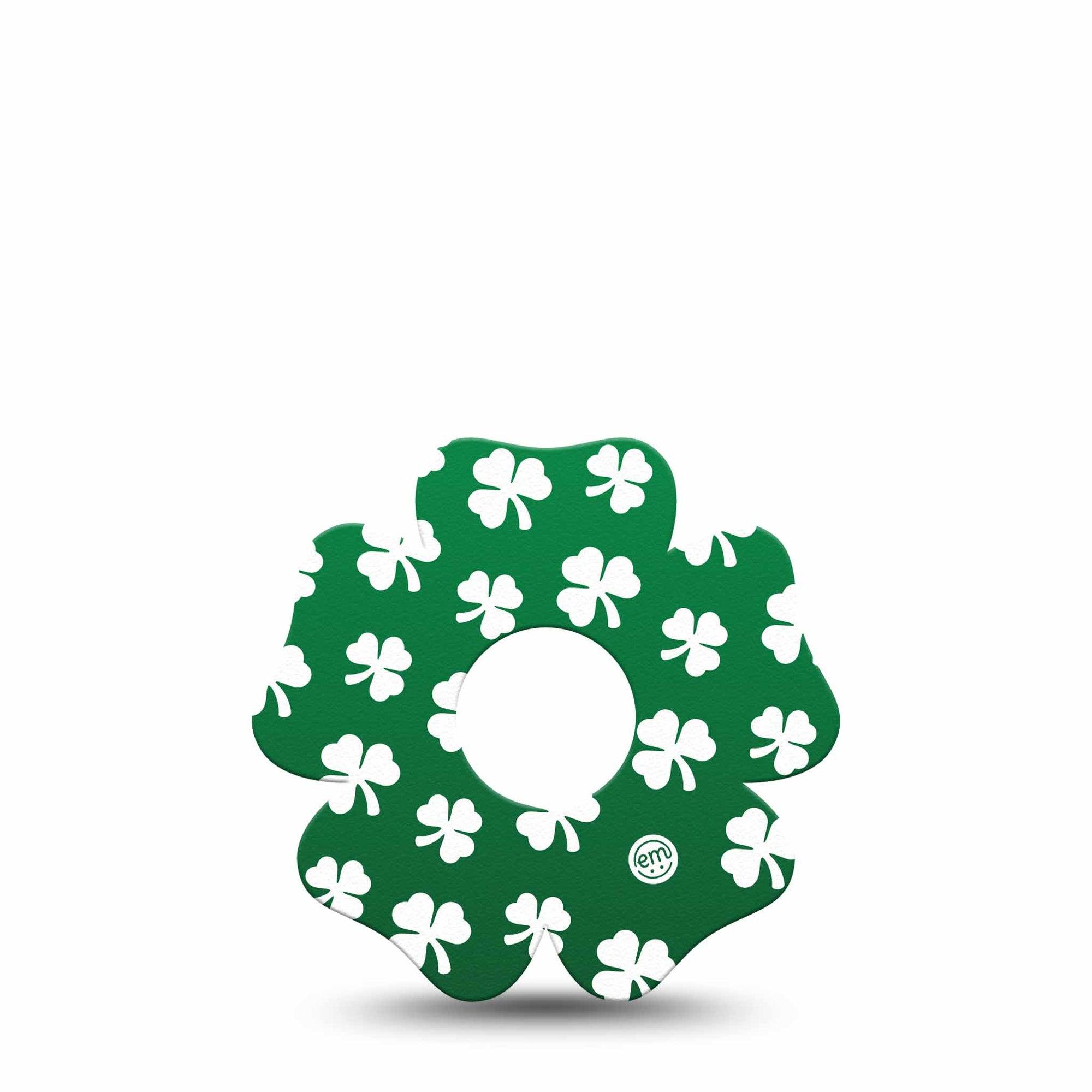 ExpressionMed Green Glam Infusion Set Flower Single Tape Festive Green Sparkels Overlay Patch CGM Design