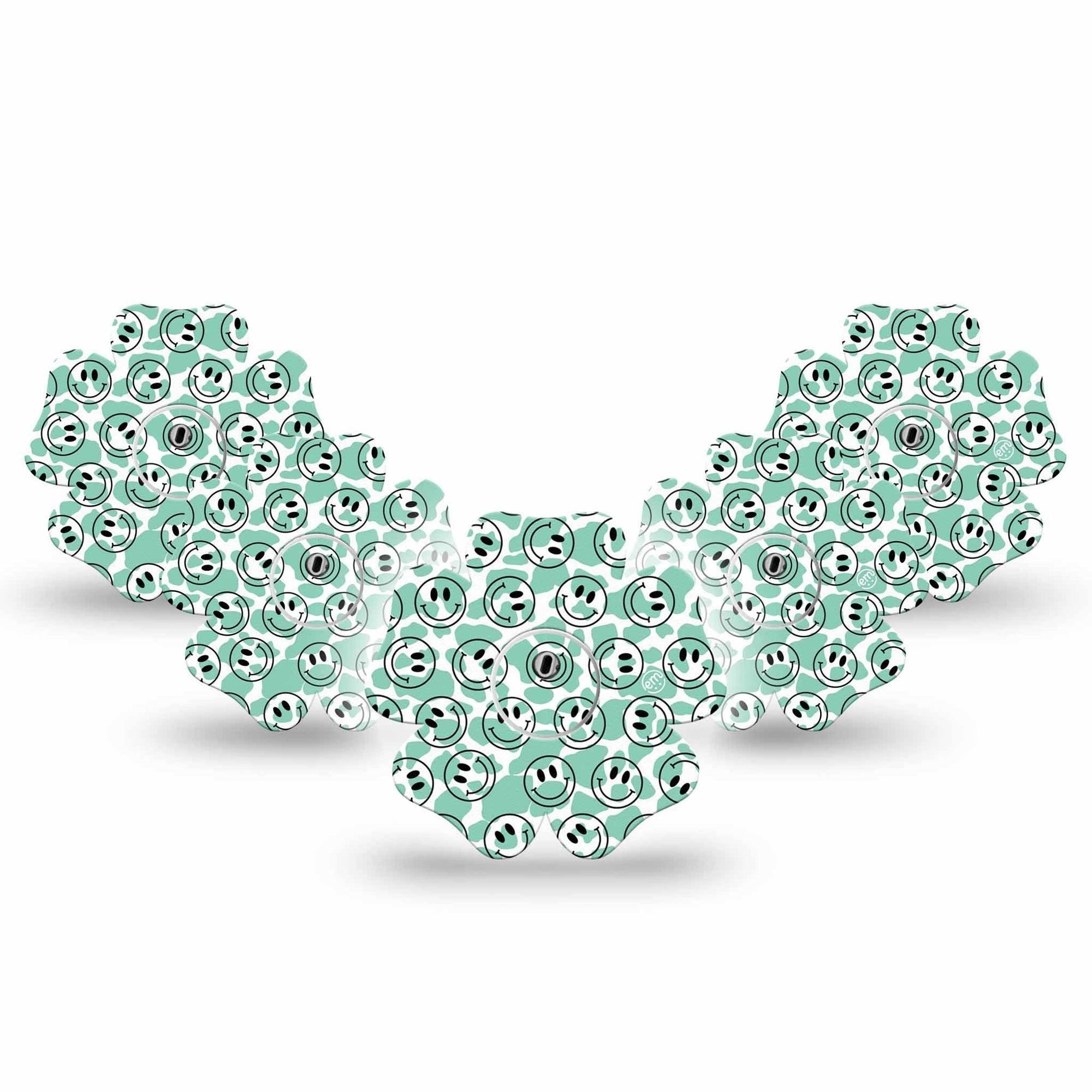 ExpressionMed Happy Cow Print Freestyle Libre 3 and Libre 3 Plus Flower Shape Tape 5-Pack Tape & 5-Pack Sticker 
Content Bovine,  Plaster CGM Design