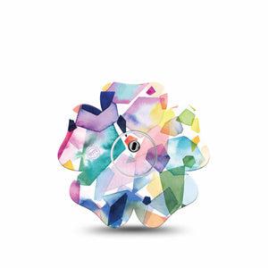 ExpressionMed Colorful patterns Freestyle Libre 3 Flower Shape Single Tape and Sticker Luminous patterns Adhesive Tape CGM Design