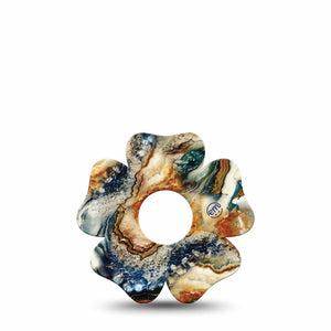 ExpressionMed Sea in a Storm Freestyle Libre 3 Flower Shape Tape Single Tape Sea in a Storm Plaster CGM Design