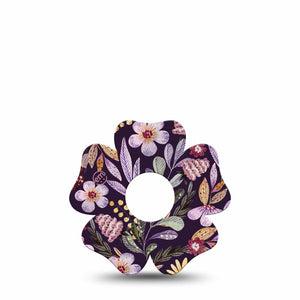 ExpressionMed Moody Blooms Freestyle Libre 3 Flower Shape Tape Single Rustic Florals Inspired  CGM Design