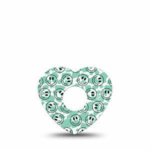 ExpressionMed Happy Cow Print Freestyle Libre 3 and Libre 3 Plus Heart Shape Tape Single Tape Content Bovine, Patch CGM Design