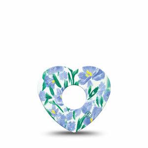 ExpressionMed Hyacinths Freestyle Libre 3 Heart Shape Single hyacinth varieties Overlay Patch CGM Design
