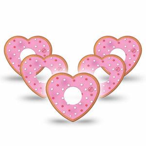 ExpressionMed Kiss Me Cookie Freestyle Libre 3 Heart Shape Tape 5- Pack Tape Kiss Me Cookie Heart, Patch CGM Design