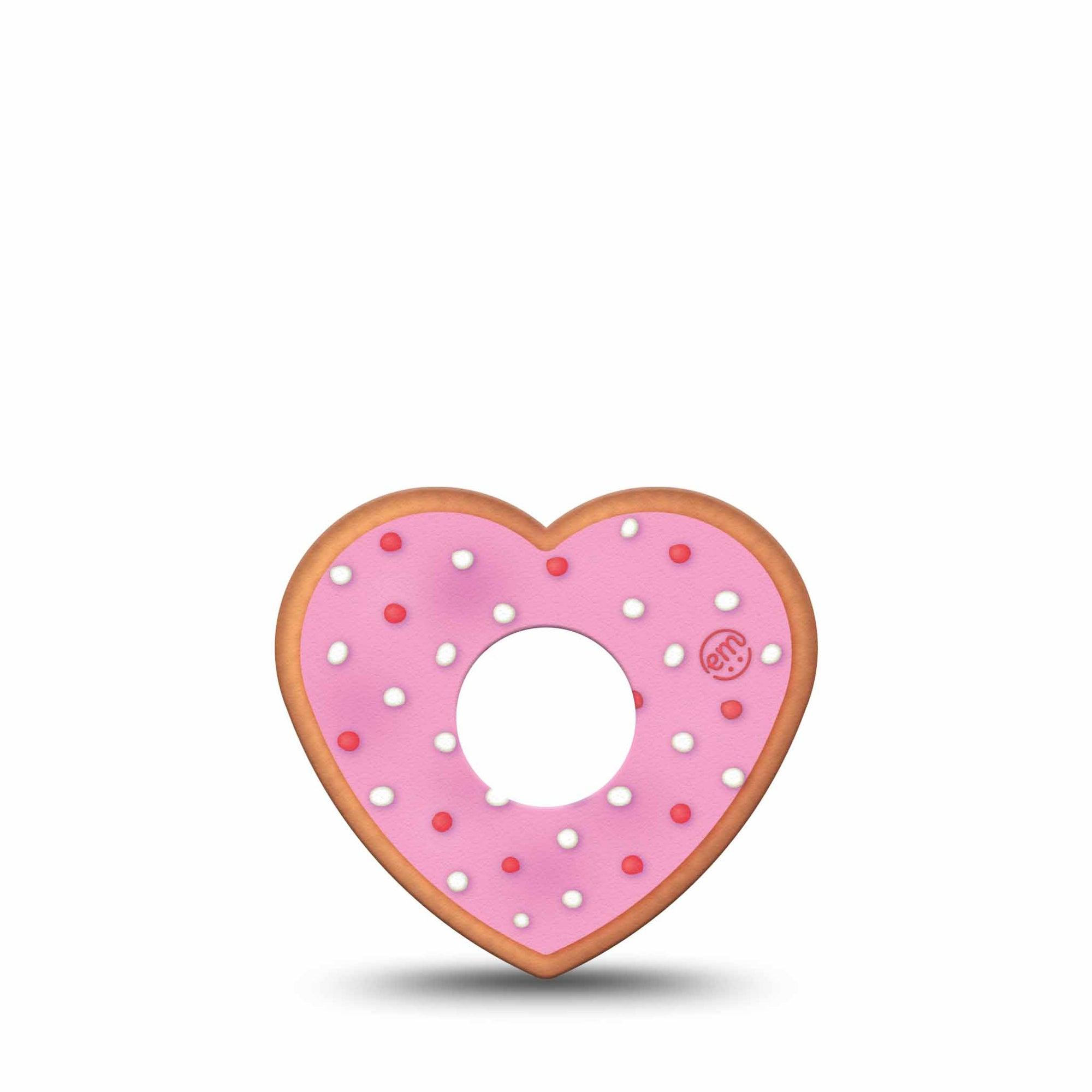 ExpressionMed Kiss Me Cookie Freestyle Libre 3 Heart Shape Tape Single Tape Kiss Me Cookie Heart, Patch CGM Design