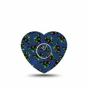 ExpressionMed Tractors Freestyle Libre 3 and Libre 3 Plus Heart Shape Tape, Single Tape and Single Sticker Kids Tractor Print, Patch CGM Design