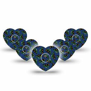 ExpressionMed Tractors Freestyle Libre 3 and Libre 3 Plus Heart Shape Tape 5-Pack Tape and 5-Pack Sticker Agriculture Tractor, Patch CGM Design