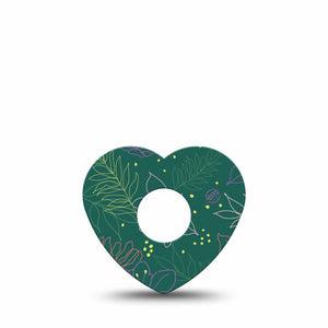 ExpressionMed Graphic Petals Freestyle Libre 3 and Libre 3 Plus Heart Shape Tape Single Tape Artistic Blooms, Patch CGM Design