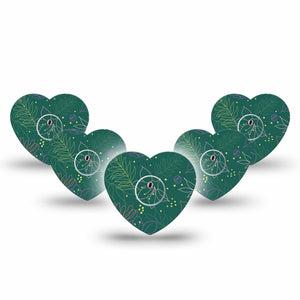 ExpressionMed Graphic Petals Freestyle Libre 3 and Libre 3 Plus Heart Shape Tape 5-Pack Tape and 5-Pack Sticker Colorful Petals, Patch CGM Design