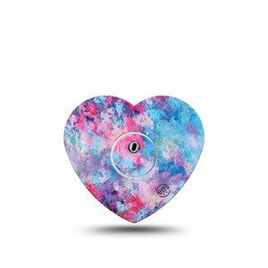 Ascendant The Rise Heart Libre 3 Tape, Single Tape and Sticker, Pink Galaxy Inspired, CGM Overlay Patch Design