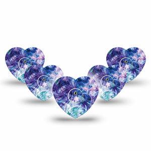 ExpressionMed Deep Purple Swirl Heart Libre 3 Tape with center stickers