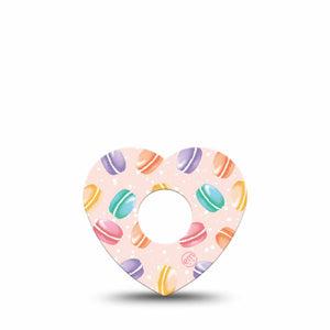ExpressionMed Macarons Freestyle Libre 3 Heart Shape Tape Single Tape Almond Cookies Patch CGM Design