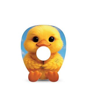 ExpressionMed Daisy Duckling Freestyle Libre 3 and Libre 3 Plus Gumdrop, Single Tape Ducking stuffie inspired Overlay Patch for Continuous Glucose Monitor