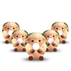 ExpressionMed Lucky Lamb Freestyle Libre 3 and Libre 3 Plus Gumdrop, 5-Pack Plushy shamrock lamb Sensor Decoration for CGM