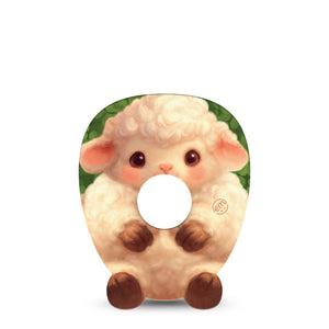 ExpressionMed Lucky Lamb Freestyle Libre 3 and Libre 3 Plus Gumdrop, Single Tape Woolly clover lamb Overlay Patch for Continuous Glucose Monitor