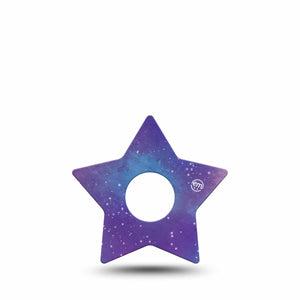 ExpressionMed Galaxy Freestyle Libre 3 and Libre 3 Plus Star Shape Tape Single Tape Galactic Wonders Overlay Tape CGM Design