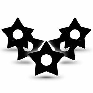 ExpressionMed 5 Pack Tape of Black Star shaped Plaster Design