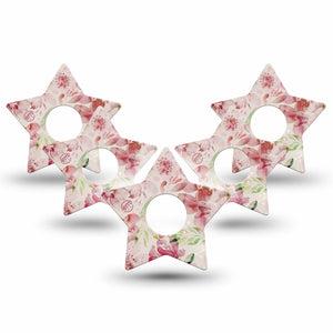 ExpressionMed Ethereal Spring Freestyle Libre 3 Star Shape 5-Pack Airy Blooms Plaster CGM Design