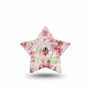 ExpressionMed Ethereal Spring Freestyle Libre 3 Star Shape Single Dreamy Hues Plaster CGM Design with center sticker