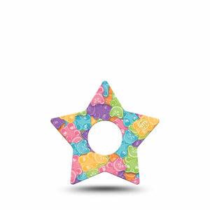 ExpressionMed Gummy Bears Freestyle Libre 3 Star Shape Tape Single Tape Gummy Goodies Patch CGM Design