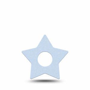 ExpressionMed Light Wash Jeans Freestyle Libre 3 and Libre 3 Plus Star Shape Tape, Single Tape Pantone Color, Patch CGM Design