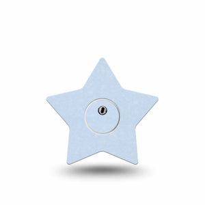 ExpressionMed Light Wash Jeans Freestyle Libre 3 and Libre 3 Plus Star Shape Tape, Single Tape and Single Sticker Pantone Color, Patch CGM Design