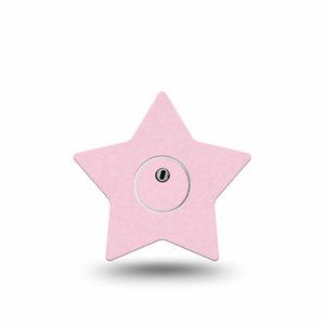 ExpressionMed Baby Pink Freestyle Libre 3 and Libre 3 Plus Star Shape Tape, Single Tape and Single Sticker Basic Color, Patch CGM Design
