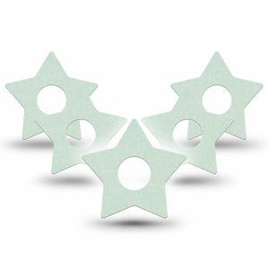 ExpressionMed Mint Green Freestyle Libre 3 and Libre 3 Plus Star Shape Tape, 5-Pack Tape Pantone Color Inspired, Patch CGM Design
