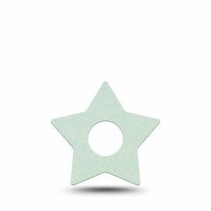 ExpressionMed Mint Green Freestyle Libre 3 and Libre 3 Plus Star Shape Tape, Single Tape Color Sample Inspired, Patch CGM Design