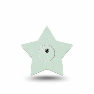 ExpressionMed Mint Green Freestyle Libre 3 and Libre 3 Plus Star Shape Tape, Single Tape and Single Sticker Color Sample Inspired, Patch CGM Design