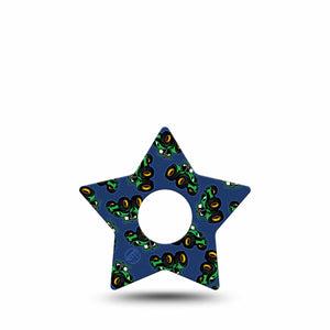 ExpressionMed Tractors Freestyle Libre 3 and Libre 3 Plus Star Shape Tape, Single Tape Tractor Truck, Patch CGM Design