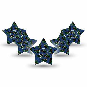 ExpressionMed Tractors Freestyle Libre 3 and Libre 3 Plus Star Shape Tape 5-Pack Tape and 5-Pack Sticker Cute Farm Vehicle, Patch CGM Design