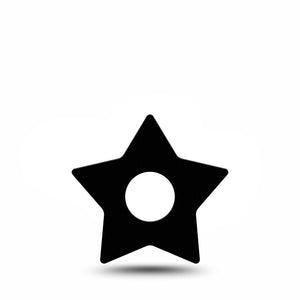 ExpressionMed Black Star Libre 3 Tape, Single, Jet Black Inspired, CGM Overlay Patch Design