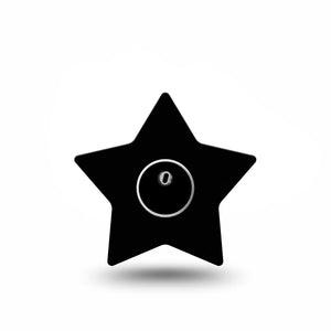 ExpressionMed Black Star Libre 3 Tape, Single Tape and Sticker, Jet Black Inspired, CGM Overlay Patch Design