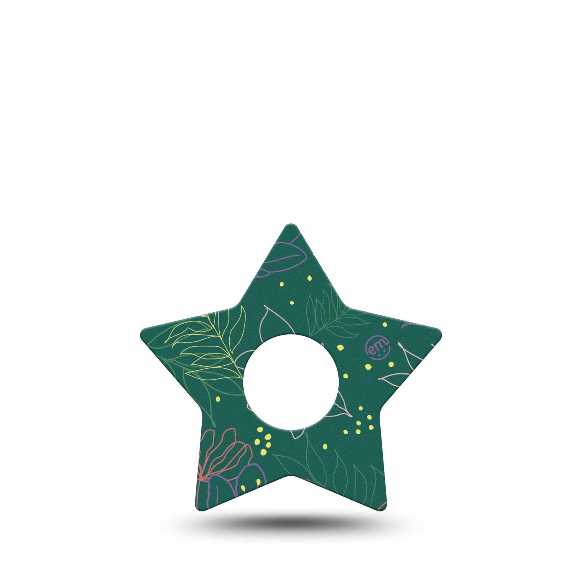 ExpressionMed Graphic Petals Freestyle Libre 3 and Libre 3 Plus Star Shape Tape Single Tape Graphic Petals, Patch CGM Design