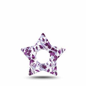 ExpressionMed Textured Petals Freestyle Libre 3 Star Shape Tape Single Tape Embossed Petals Patch CGM Design