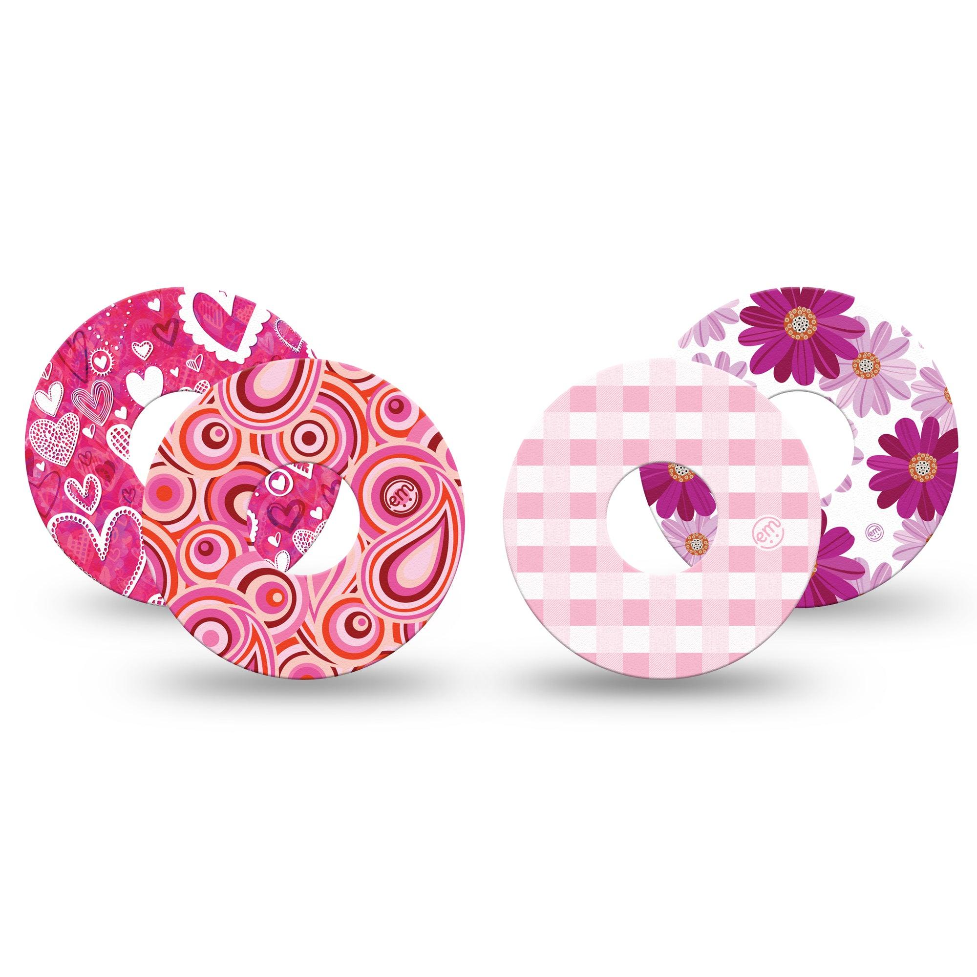 ExpressionMed It's A BB World Variety Pack Libre 3 Tape, 4-Pack, Doll Accessories Inspired, CGM Overlay Patch Design