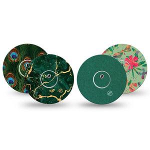 ExpressionMed Deep Forest Variety Pack Freestyle Libre 3 and Libre 3 Plus Sticker and Tape Nature Glam Prints, Vinyl Sticker and Tape Pairing CGM Design