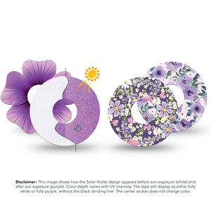 ExpressionMed Purple Hues Variety Pack Freestyle Libre 3 and Libre 3 Plus Tape, 4-Pack Tape Variety Light-Reactive Purple, Adhesive Tape Continuous Glucose Monitor Design