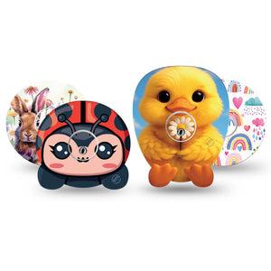 ExpressionMed Spring Friends Freestyle Libre 3 and Libre 3 Plus, tape and sticker  Bright easter inspired Fixing Ring Tape for Continuous Glucose Monitor