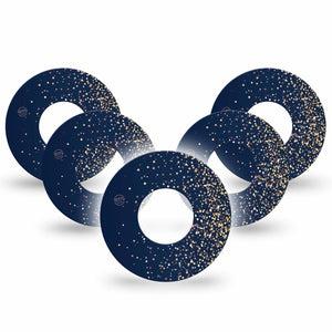 ExpressionMed Gold Sparkles Libre Tape 5-Pack, Abbott Lingo