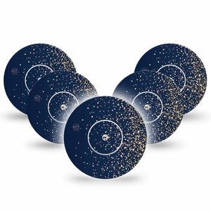 ExpressionMed Gold Sparkles Libre Tape 5-Pack, Abbott Lingo tape and sticker