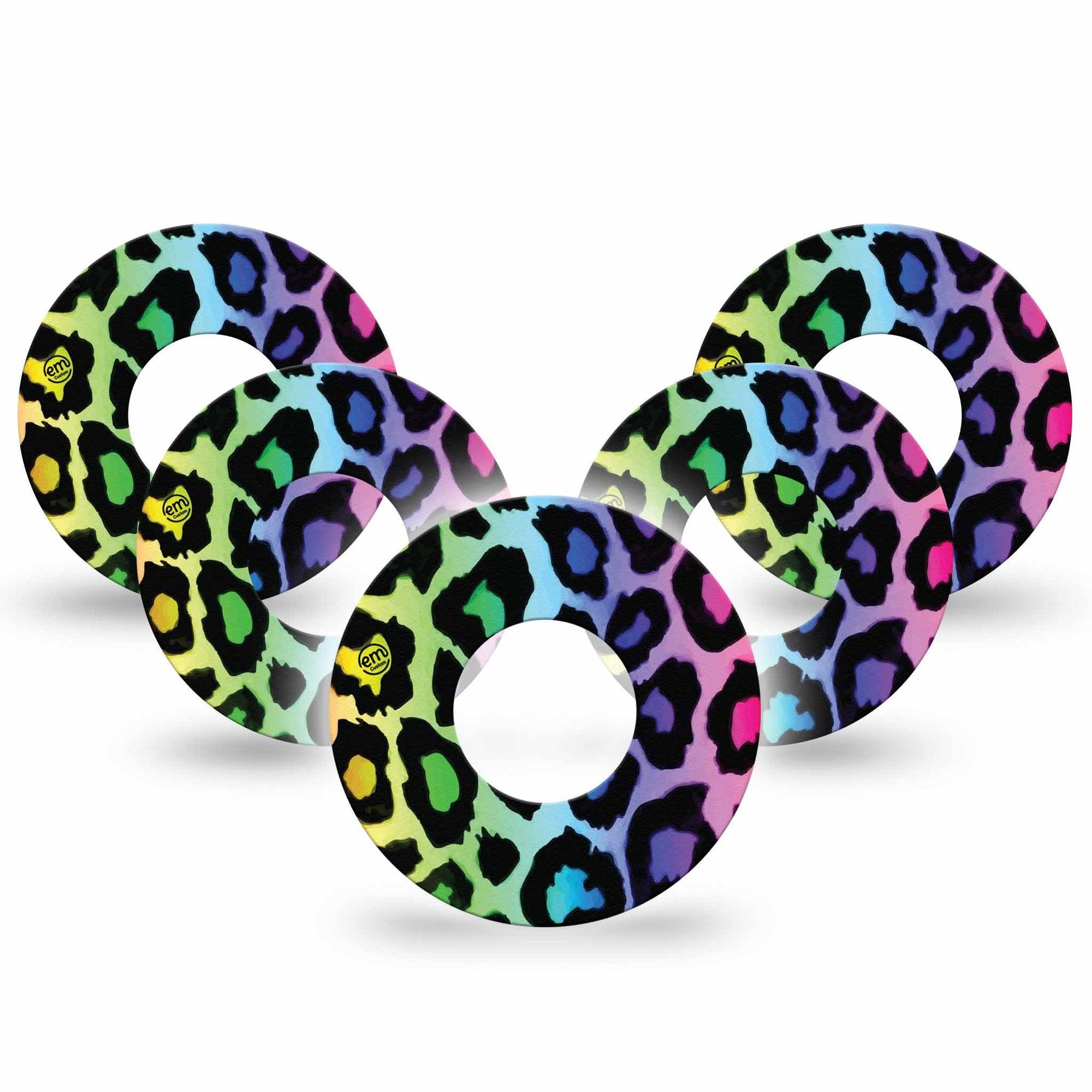 ExpressionMed Multicolor Cheetah Print Freestyle Libre CGM Group Tapes Pack ExpressionMed, Abbott Lingo