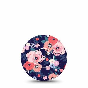 ExpressionMed Painted Flower Variety Freestyle Libre and Libre 2 Plus Tape, Abbott Lingo, Single Tape and Single Sticker Vibrant Flowers, Fixing Ring Tape Continuous Glucose Monitor Design