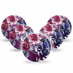Dark Rose Libre Tape, Abbott Lingo 5-Pack with center stickers