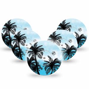 ExpressionMed Blue Palmy Nights Libre Cover, Abbott Lingo 5-Pack with center stickers