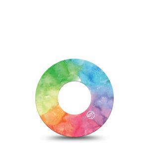 ExpressionMed Rainbow Clouds Libre Single Tape multicolor plaster design, Abbott Lingo
