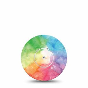 ExpressionMed Rainbow Clouds Libre Single Tape and Sticker multicolor plaster design, Abbott Lingo